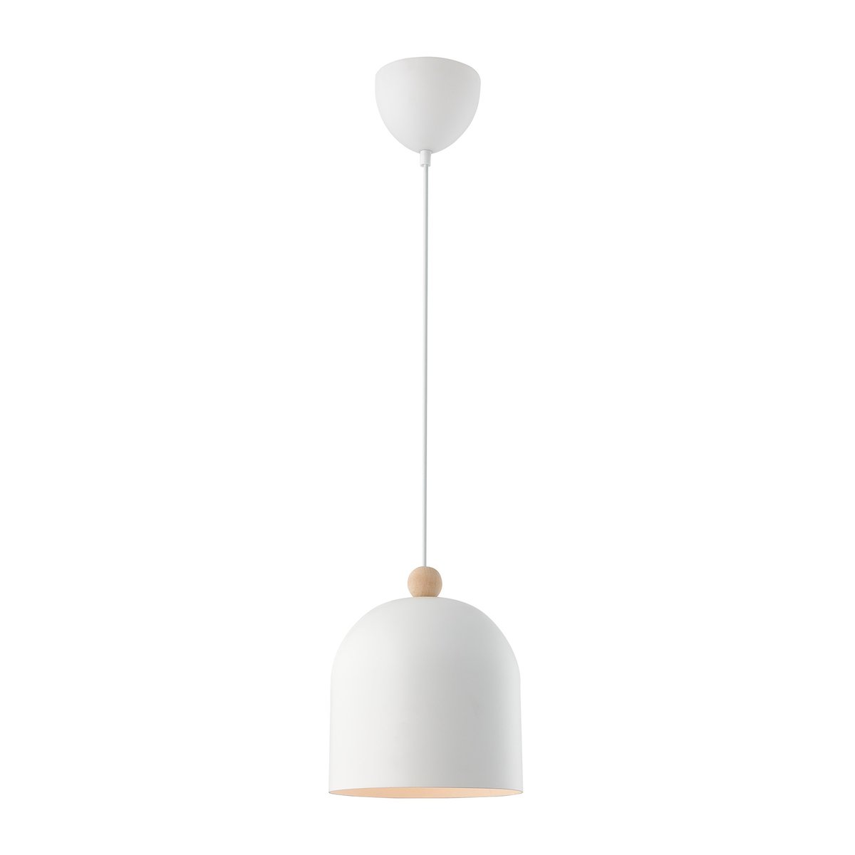 Suspension style nordique, chambre enfant en métal et bois, GASTON blanc, NORDLUX
