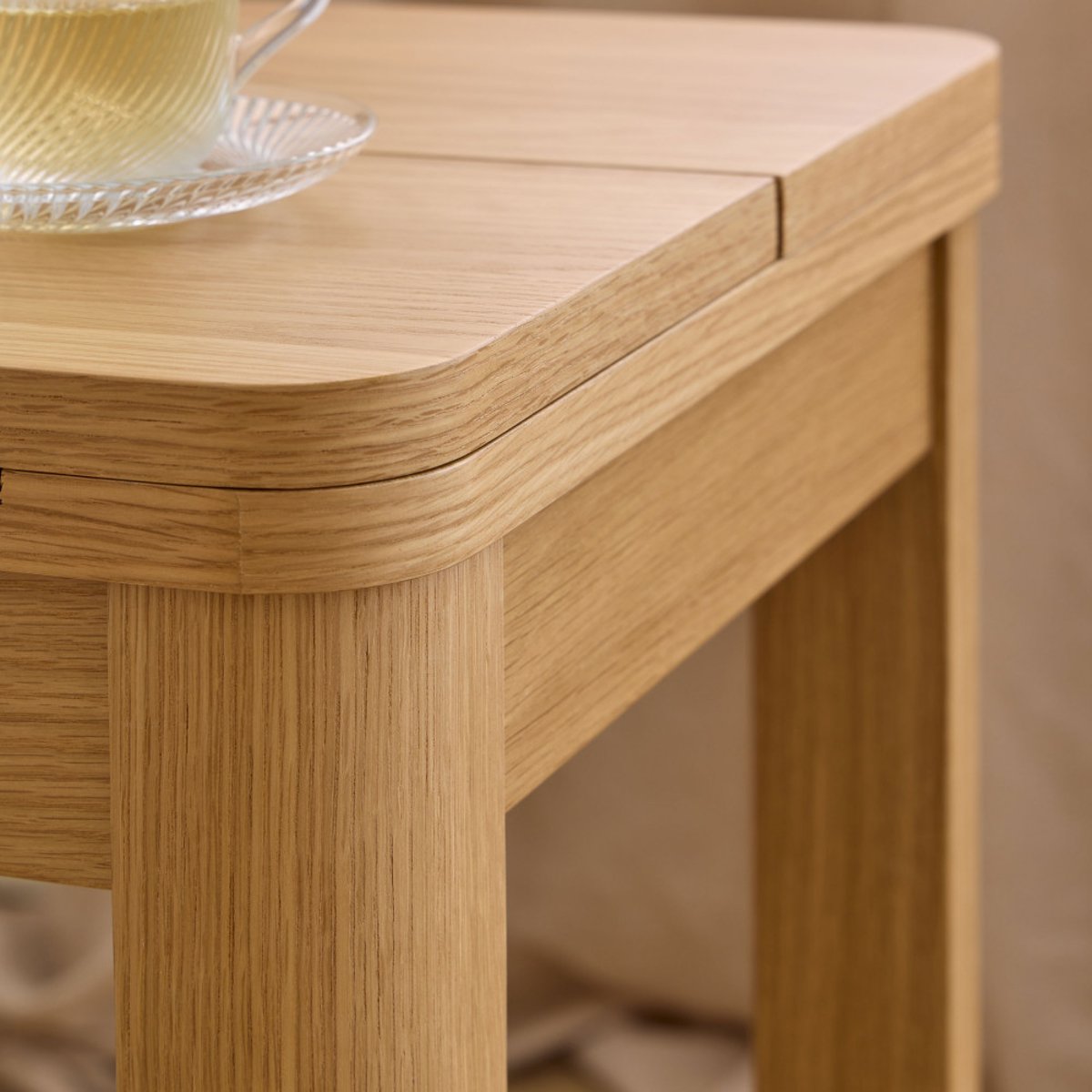 Table à manger extensible 2 à 4 personnes en bois 120x45-90cm - FIKA bois clair, DRAWER