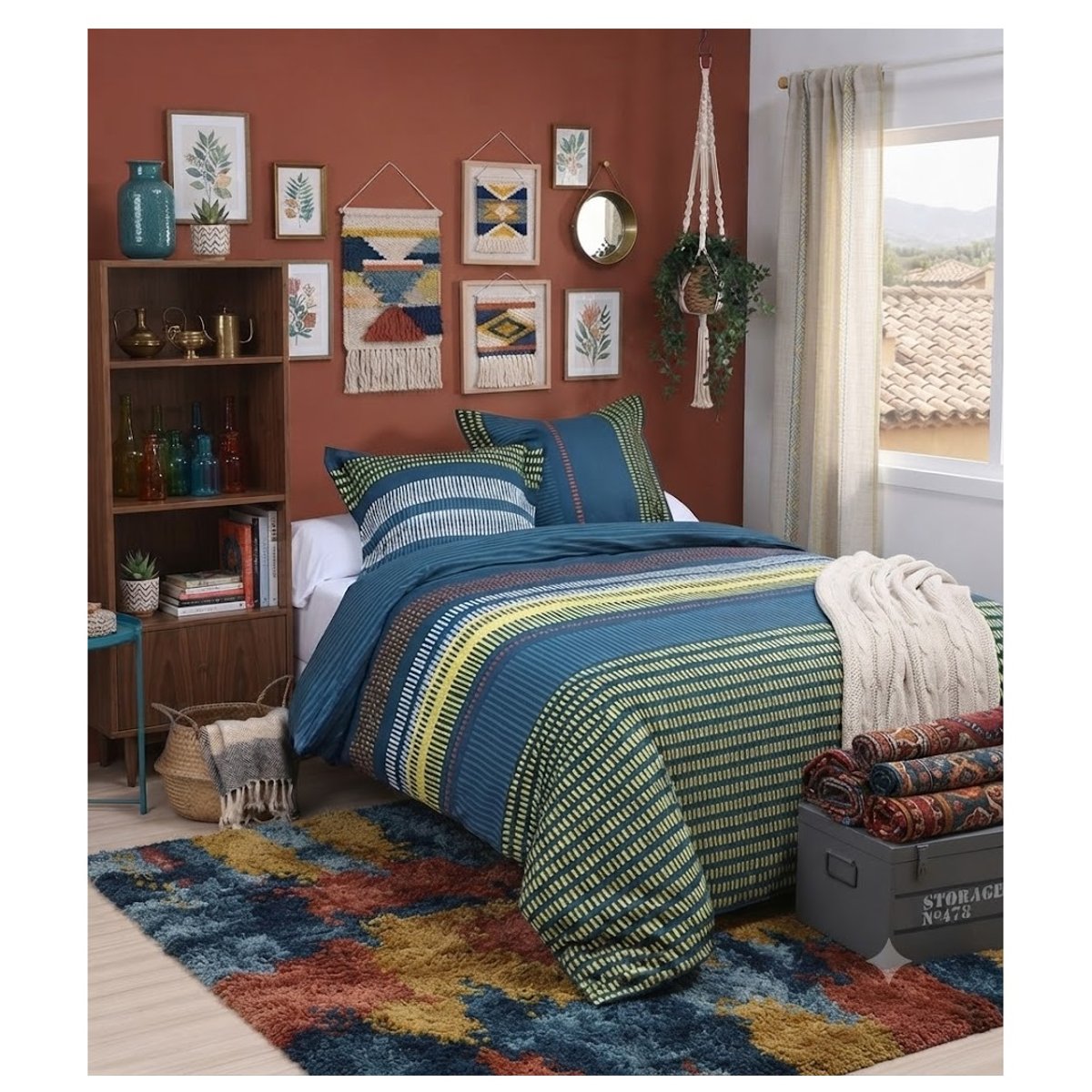Parure de lit Collection Weasley bleu, EDEN