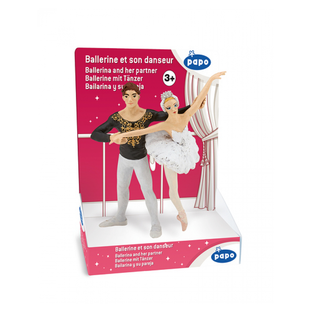 Figurine Ballerine et son danseur rose, PAPO