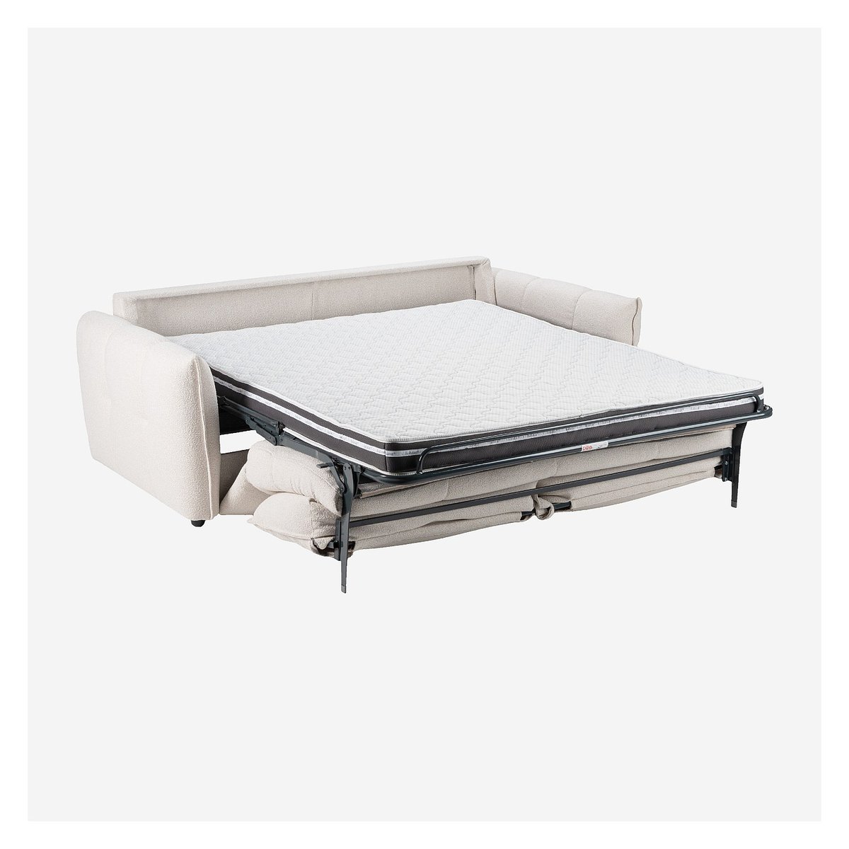 Canapé convertible - Matelas 13 cm - Tissu texturé Oria BOSTON crème, HABITAT