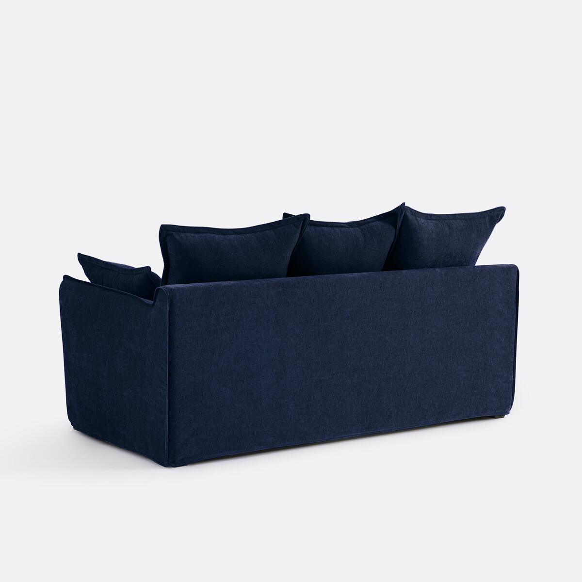 Canapé convertible, 2 ou 3 places, déhoussable, polyester chiné, ODNA bleu nuit, LA REDOUTE INTERIEURS