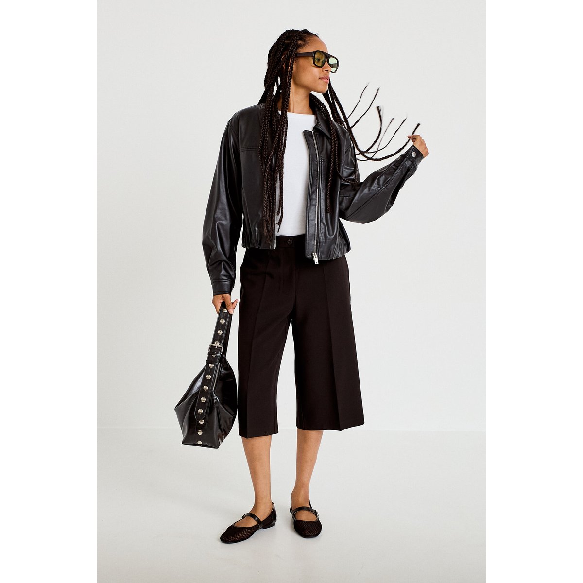 Veste effet boule manches longues noir, CACHE CACHE