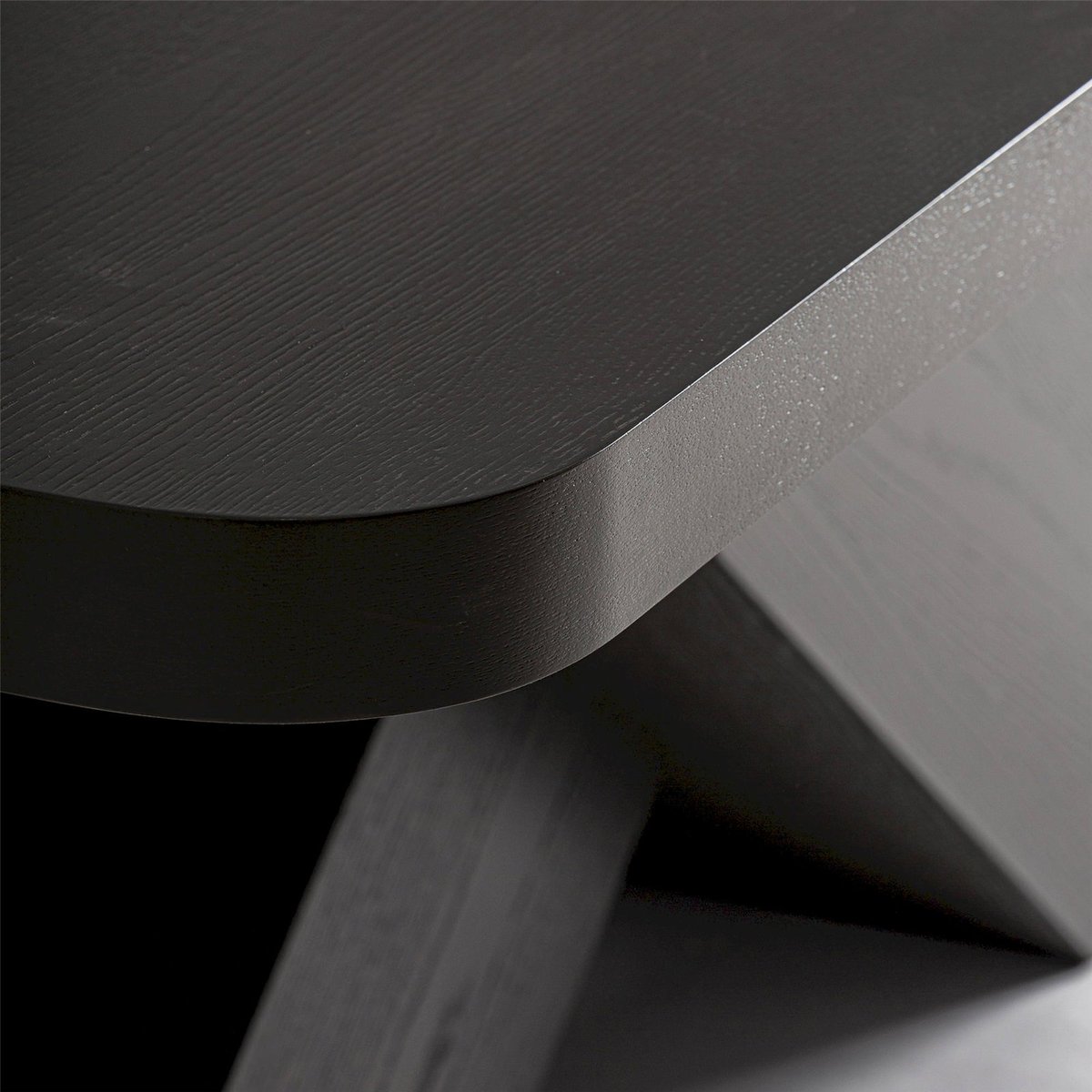 Table à manger contemporaine en chêne noir, RECOLLECTION