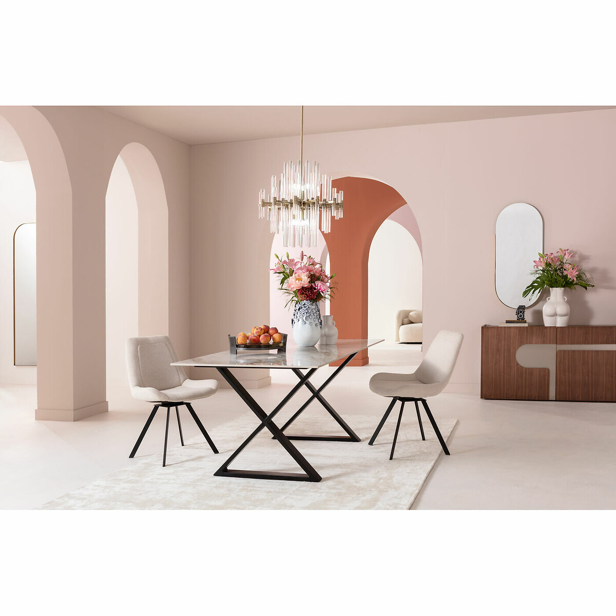 Chaise pivotante Blade crème crème, KARE DESIGN