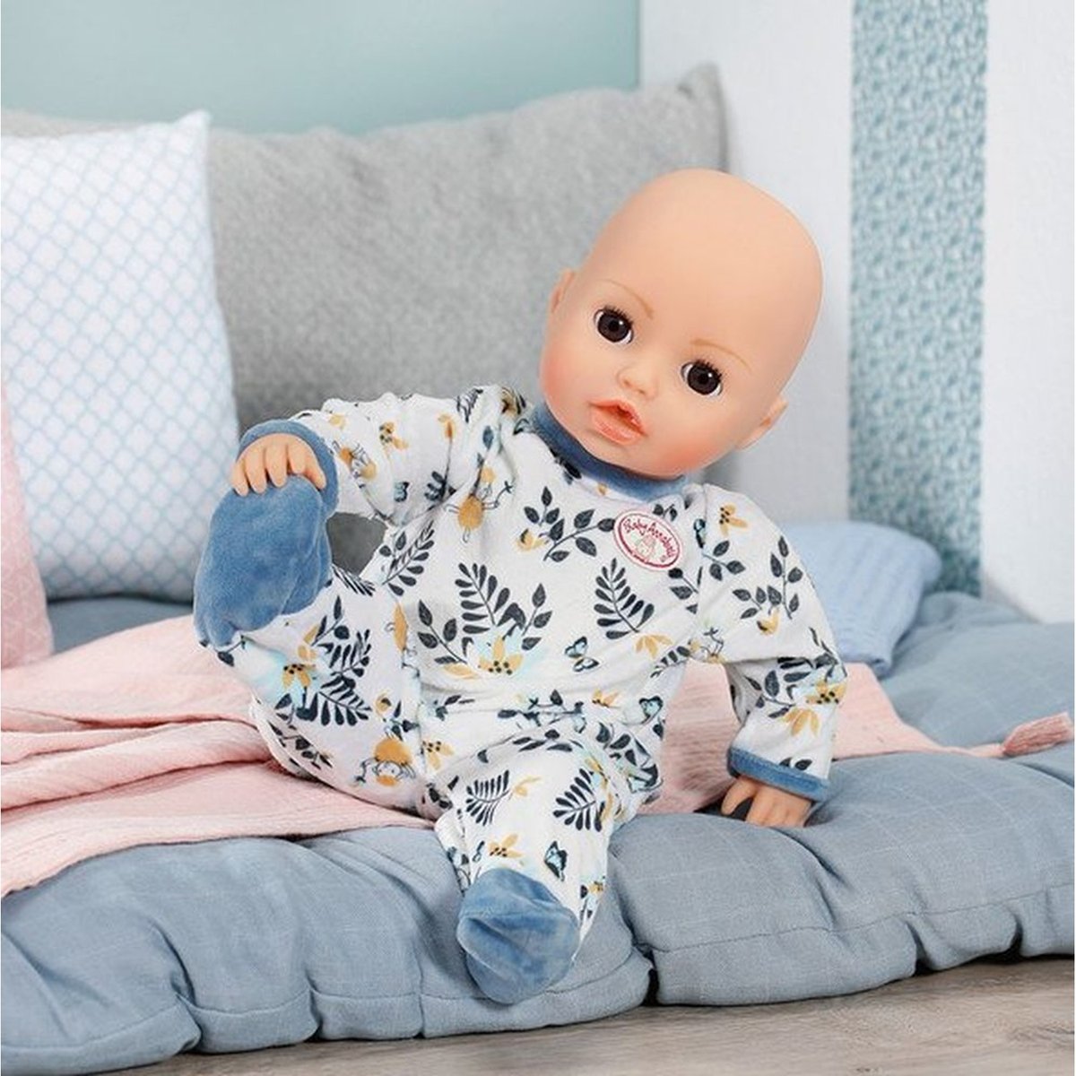 Combinaison Baby Annabell feuilles bleues 43 cm bleu, ZAPF CREATION