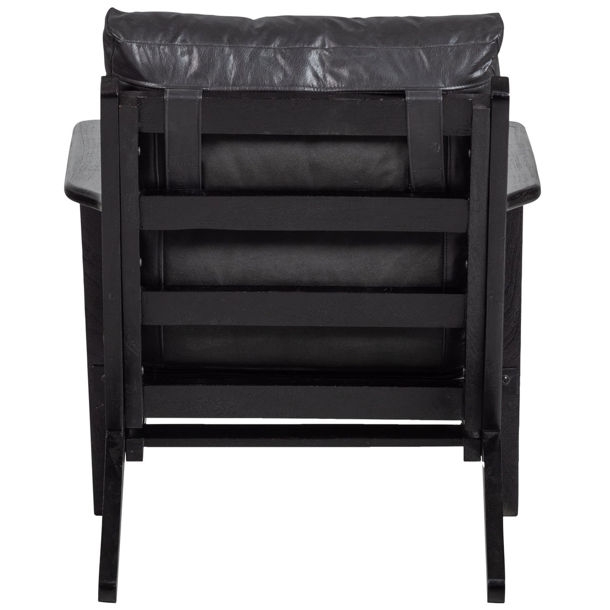 Fauteuil en bois et tissu - HOUSTON noir, WOOOD