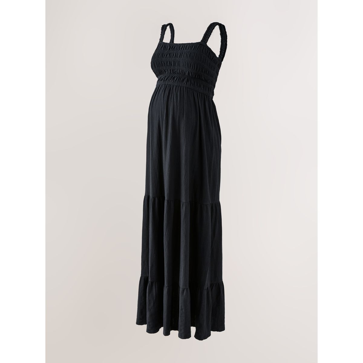 Robe longue en coton maternité noir, NEXT
