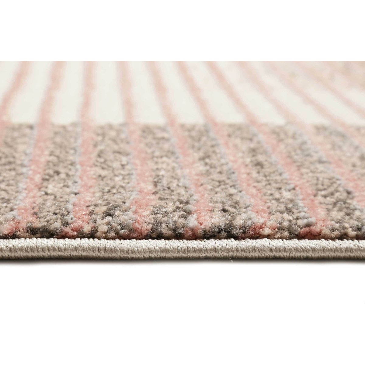 Tapis salon poil ras à relief sobre , VELVET FLOW rose, WECON HOME