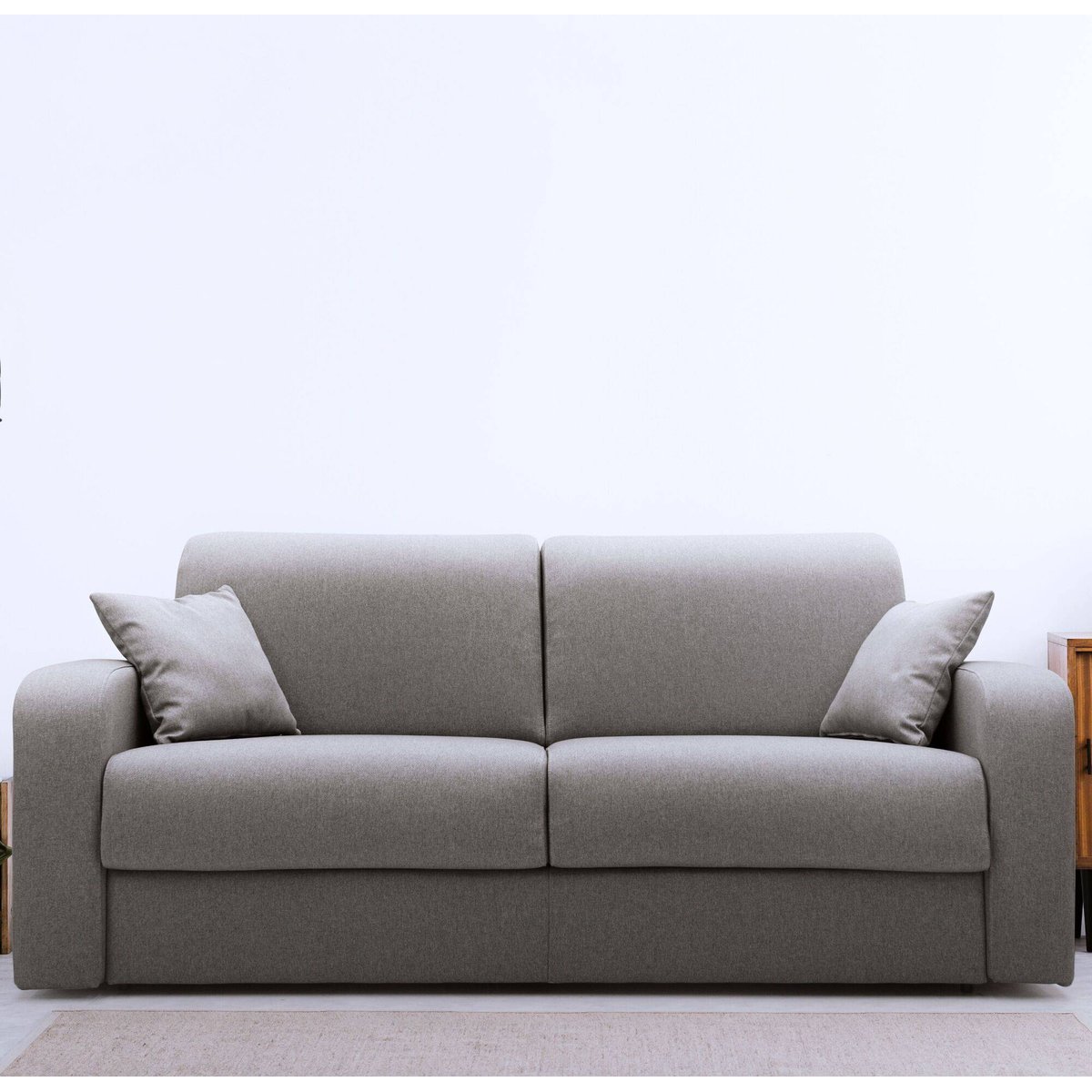 Canapé convertible tissu déhoussable - ALIZEE anthracite, CAMIF
