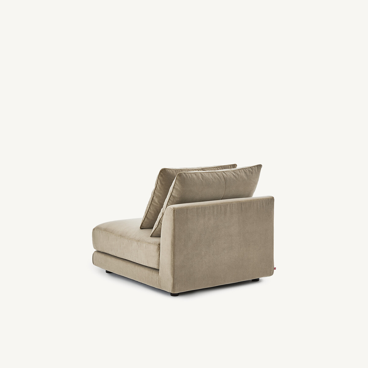 Modulaire bank in stonewashed fluweel, TIBERIO grijs shiitaké, AM.PM