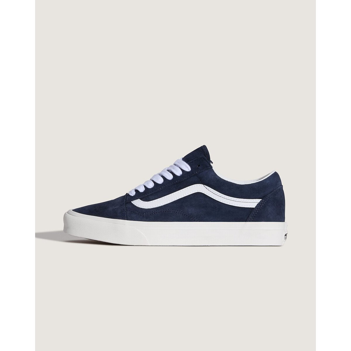 Baskets basses en cuir Old Skool bleu marine, VANS