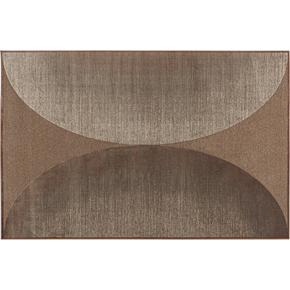 Tapis en viscose style classique marron clair élégant, RECOLLECTION