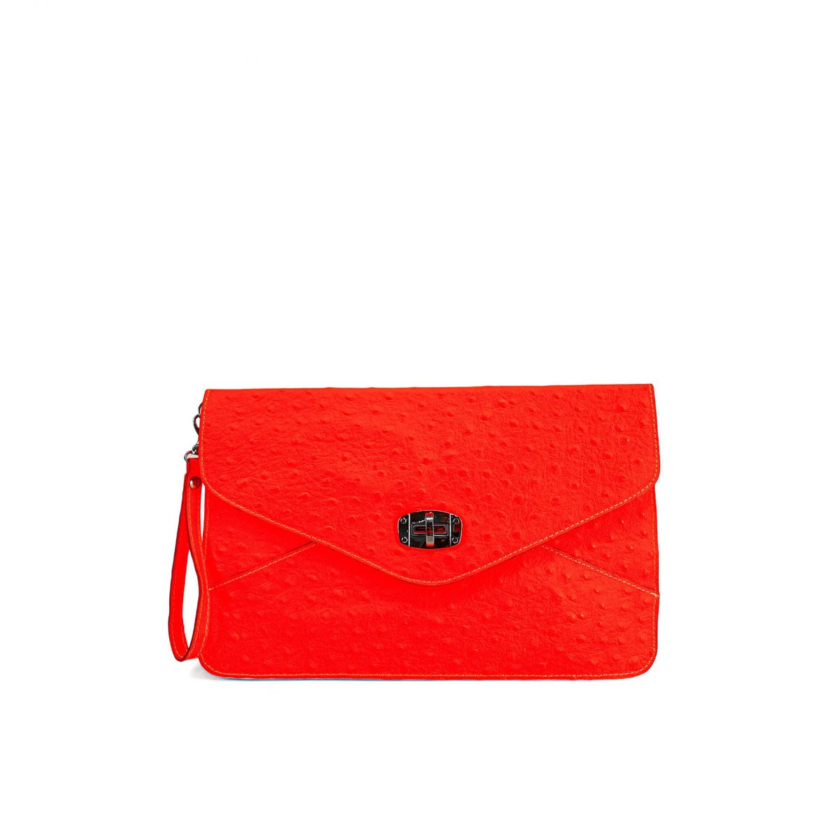 Sac pochette en cuir à motif IBIZA ROCKS rose fluo, OH MY BAG