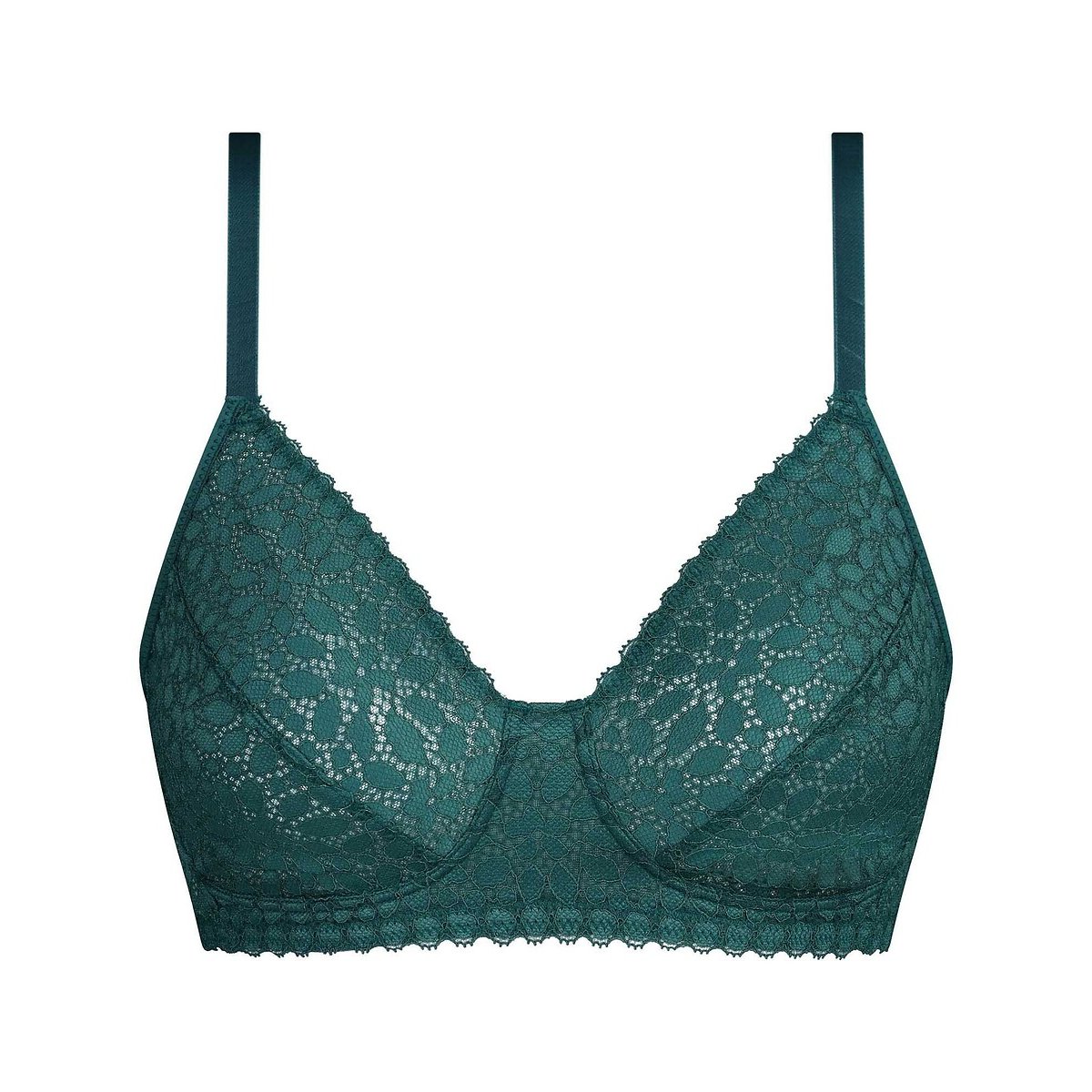 Reggiseno senza ferretti Daily Dentelle verde smeraldo, DIM