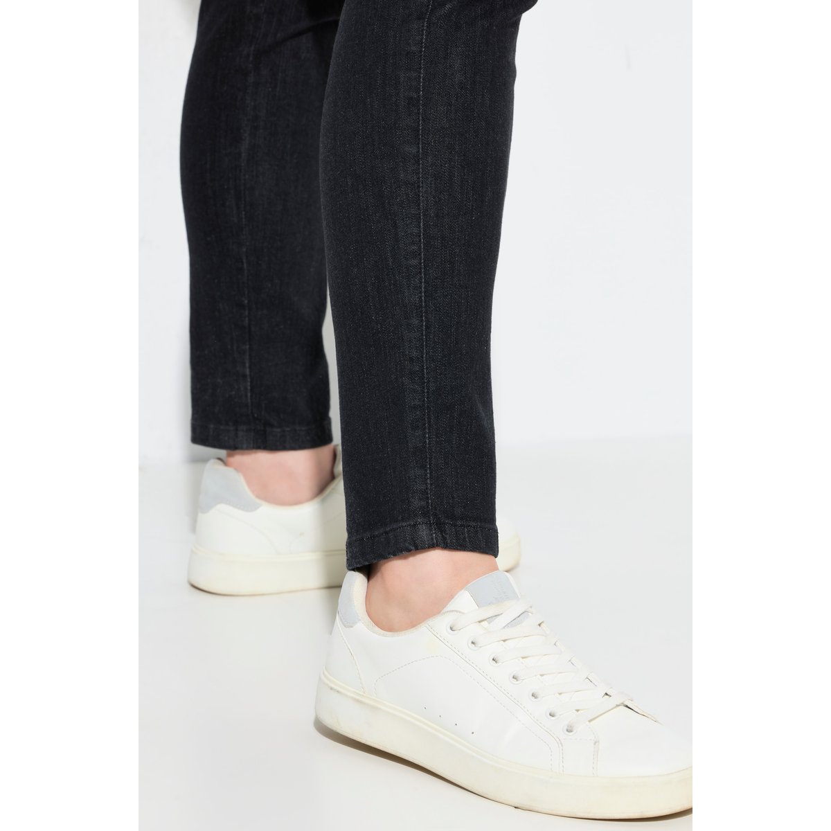 Jegging en coton bio noir, ULLA POPKEN