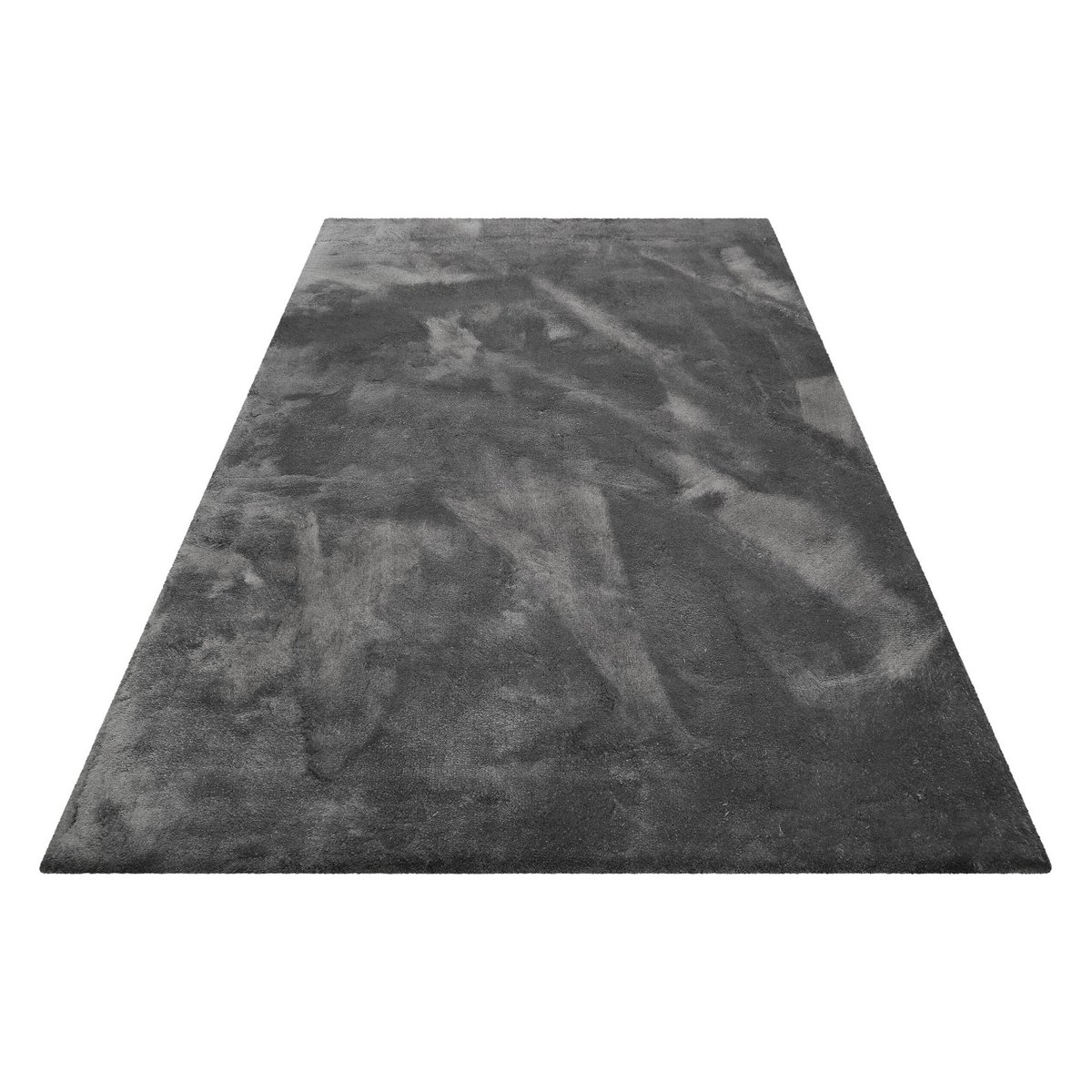 Tapis doux polyester microfibre , VANESSA gris ardoise, WECON HOME