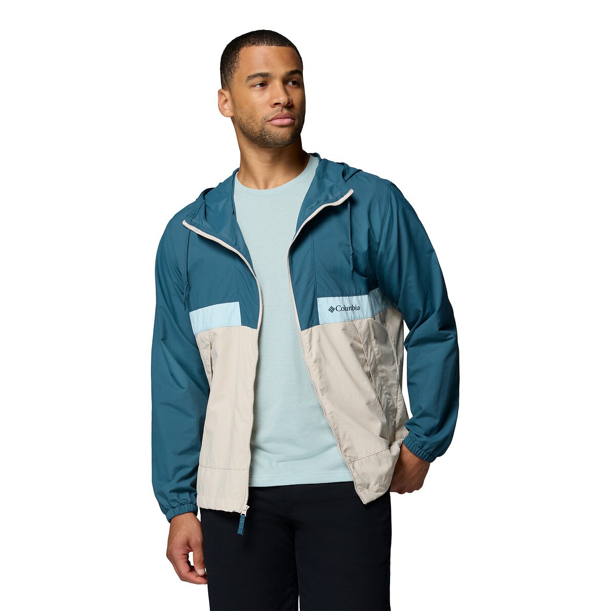 Columbia Spire Valley™ windjack met kap voor heren bauw + beige, COLUMBIA