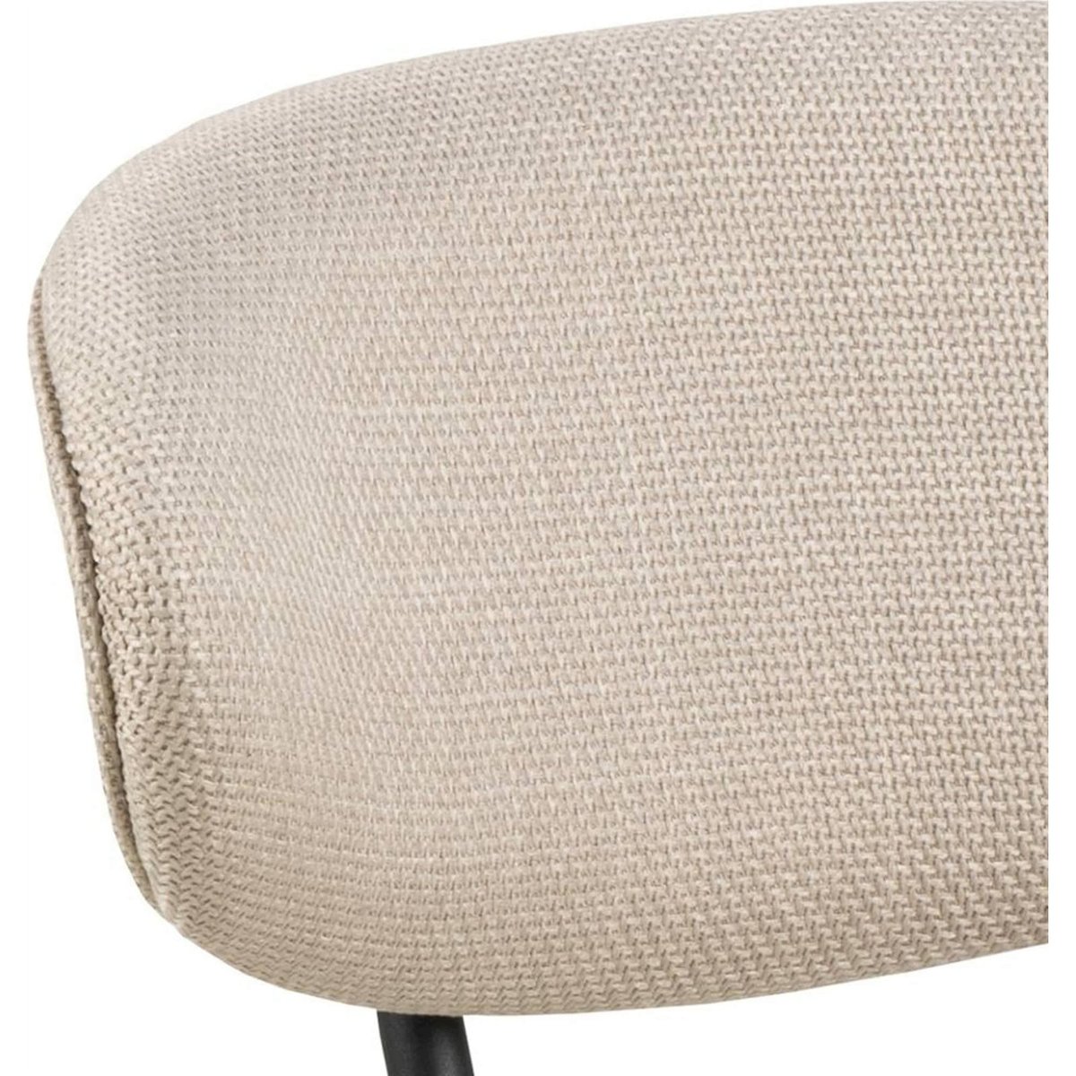 Chaise rembourrée empilable collection DEAVITTI beige et noir, RECOLLECTION