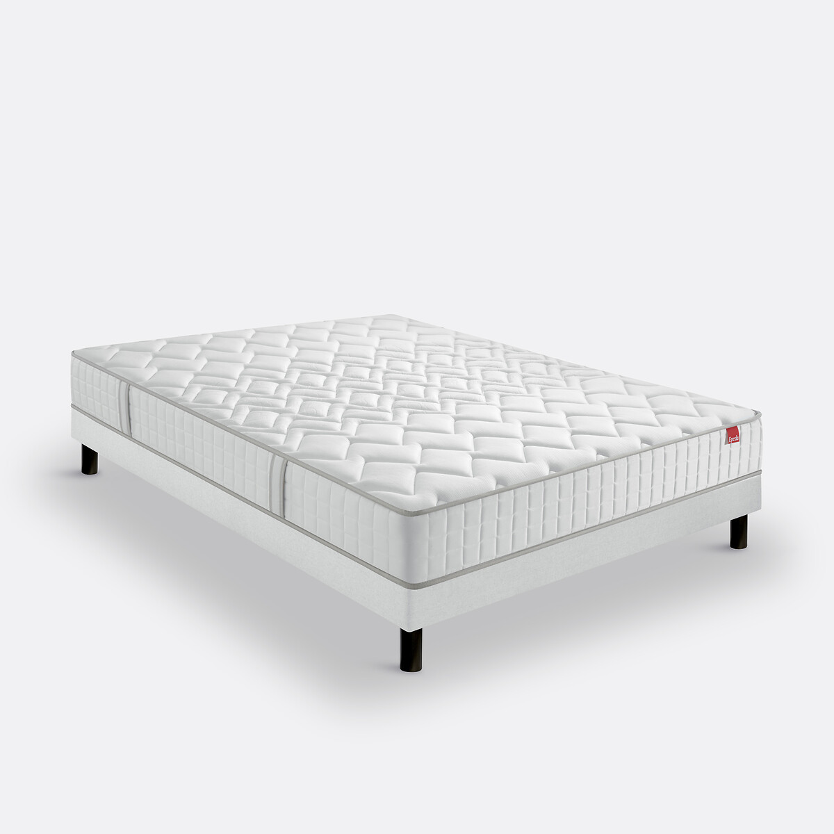 Ensemble matelas ressorts l'Illustre + sommier ecru, EPEDA