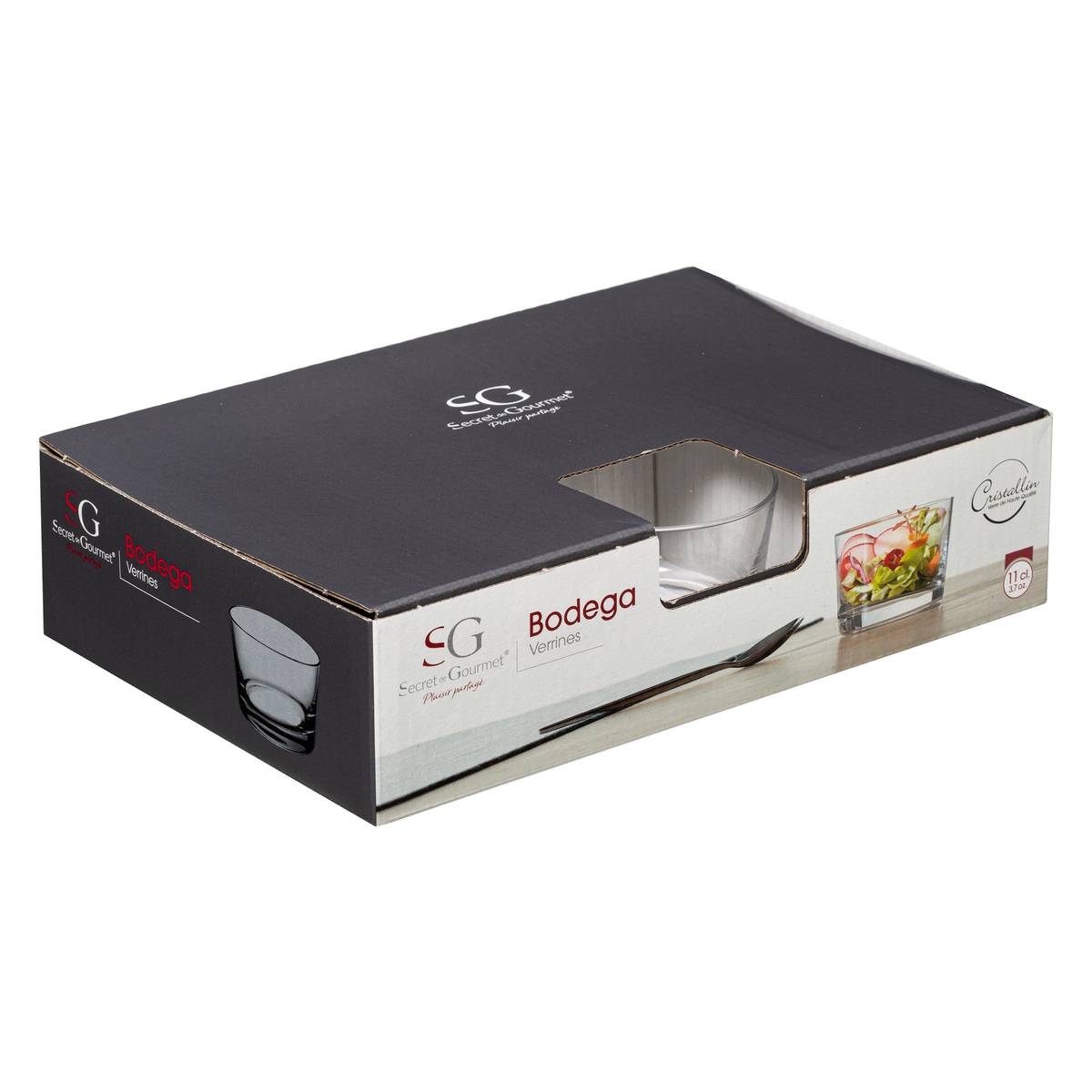 Lot de 6 verrines en verre BODEGA transparent, SECRET DE GOURMET