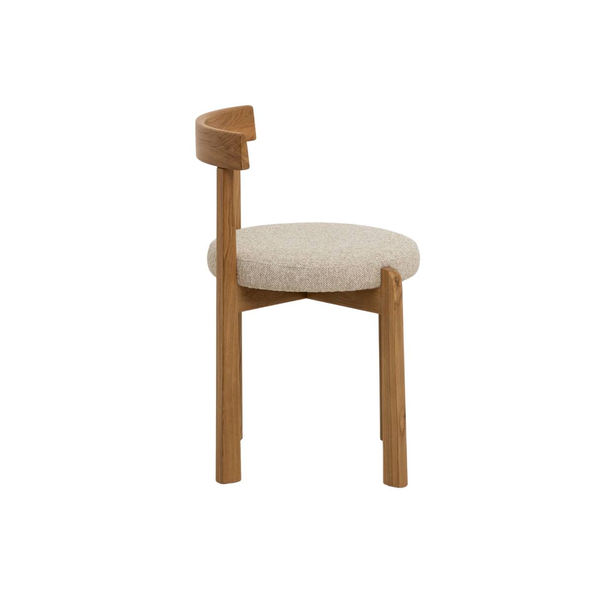 Lot de 2 chaises en bois de chêne SIDONIE bois clair, MADE IN MEUBLES