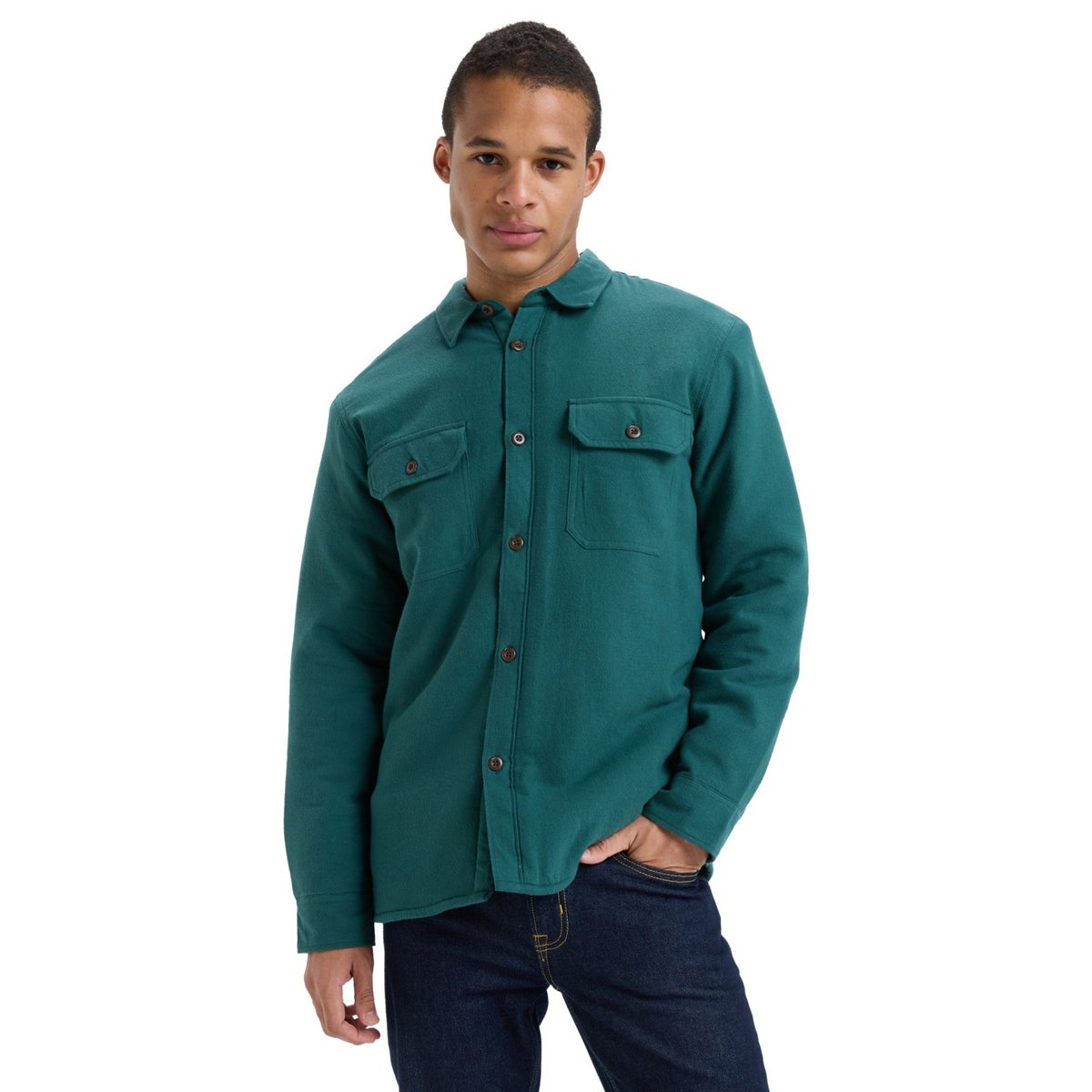 Surchemise manches longues HUSSON SHERPA vert trekking green, QUIKSILVER