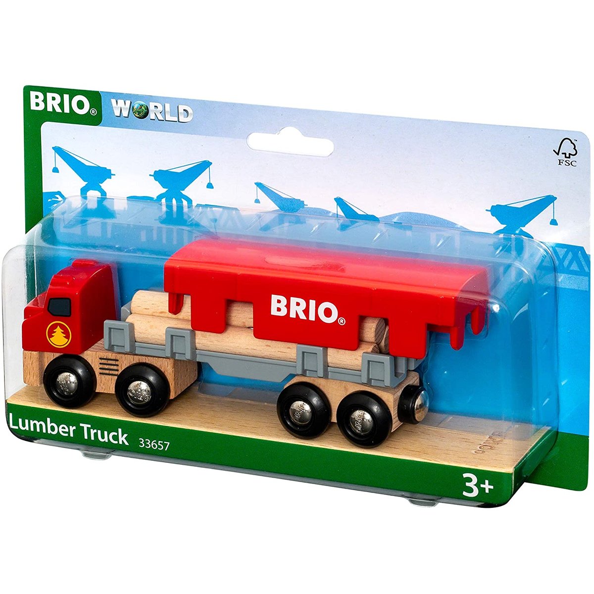 Camion de transport de bois rouge, BRIO