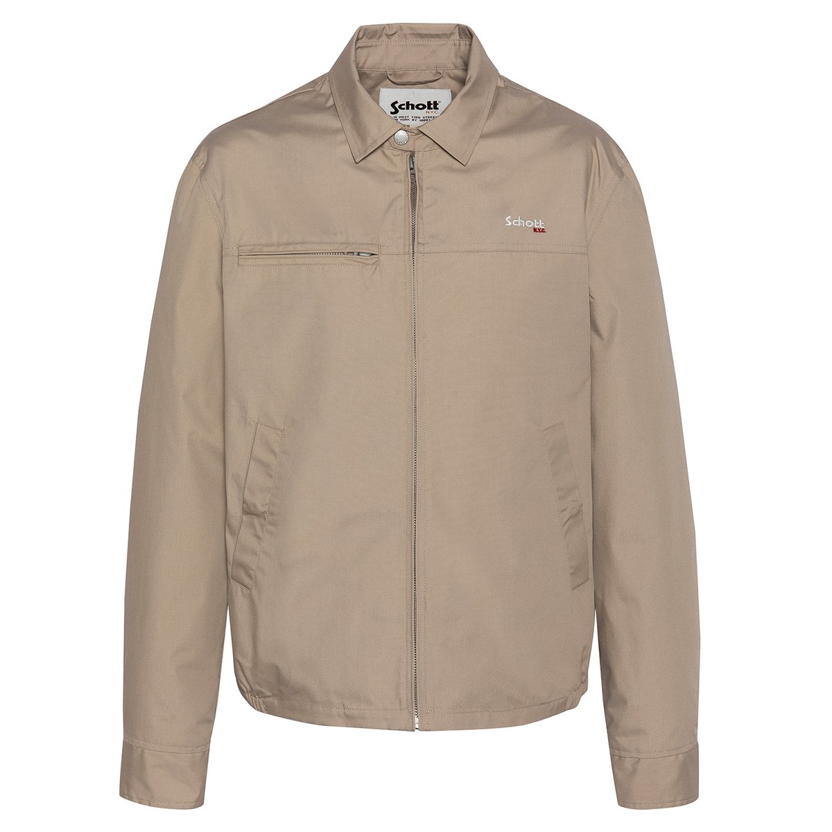 Blouson col chemise Cadams beige clair, SCHOTT