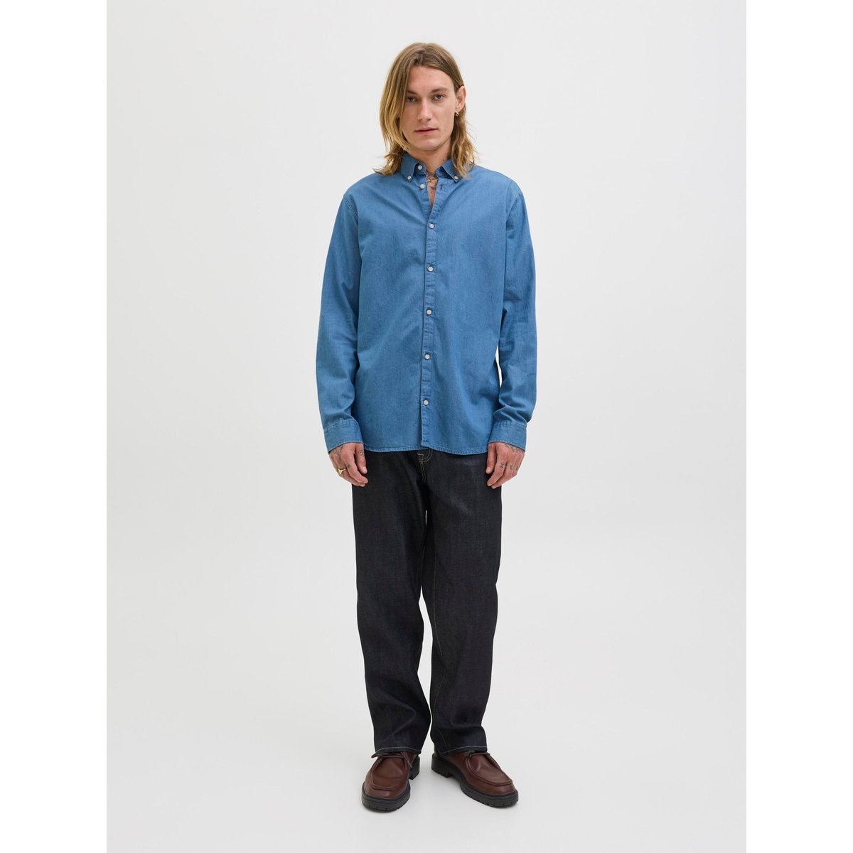 Chemise En Denim medium blue denim, JACK & JONES