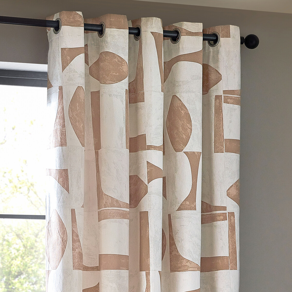 Carro Abstract Eyelet Curtains clay, HÖEM