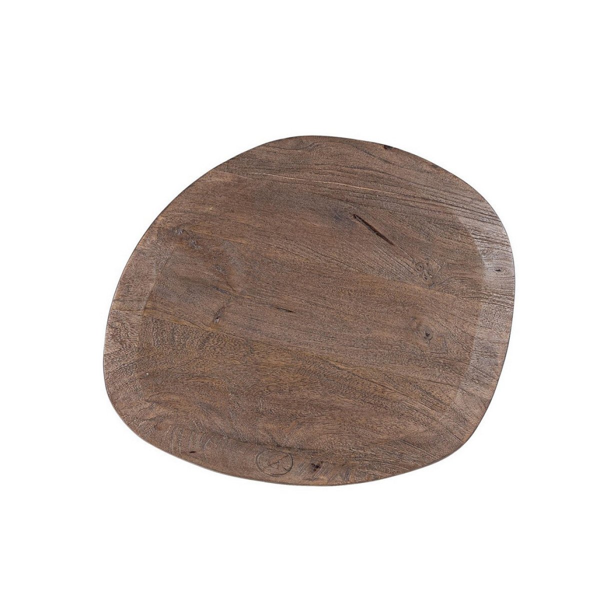 Set de 2 tables en bois et métal - STANLEY plateaux marron, pieds beige, MATHI DESIGN