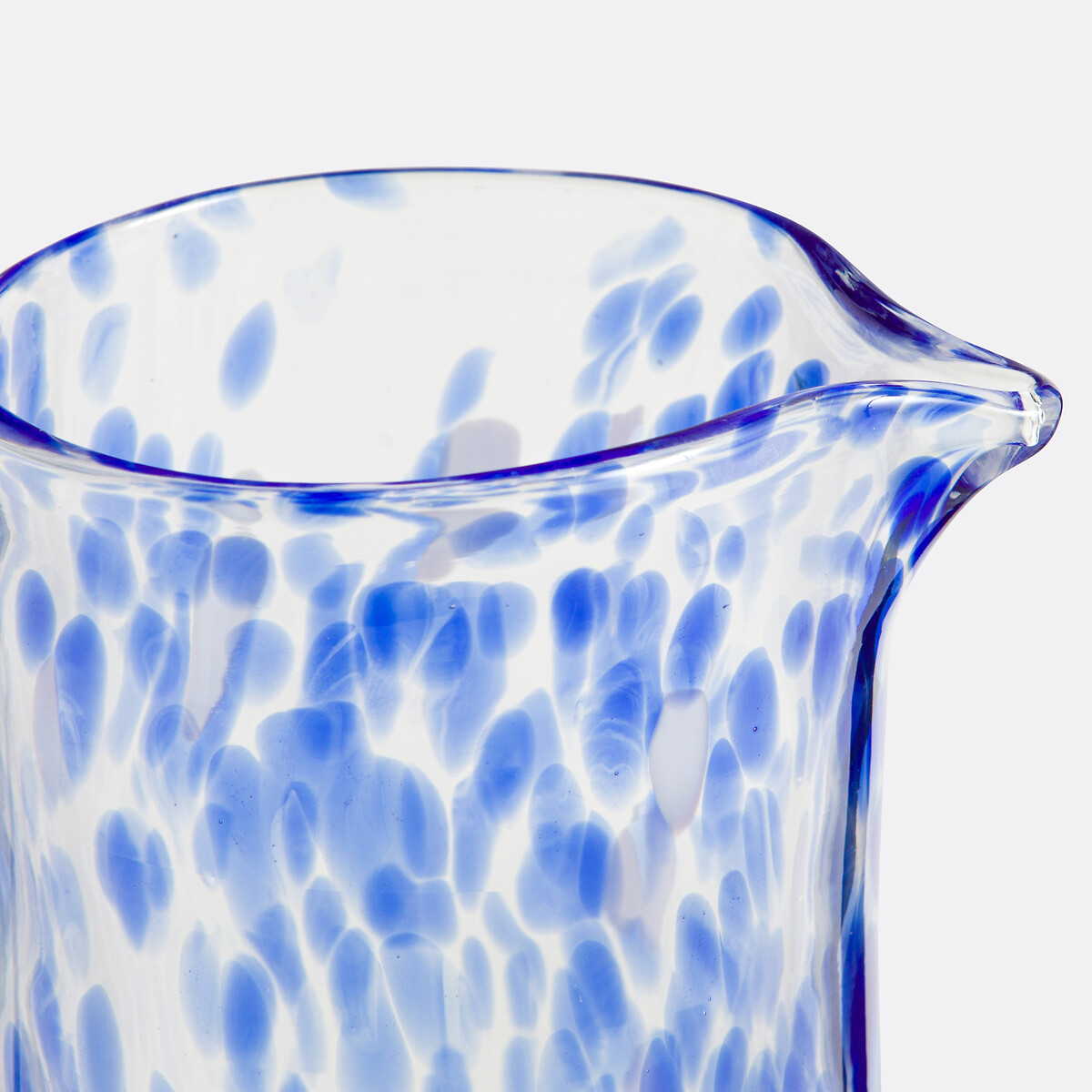 Carafe en verre moucheté, Dotio bleu, LA REDOUTE INTERIEURS