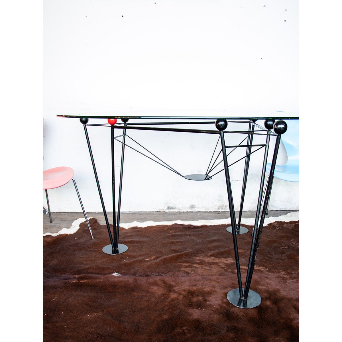 Table à manger en métal Karla N°60 - Bon état transparent, DEBONGOUT