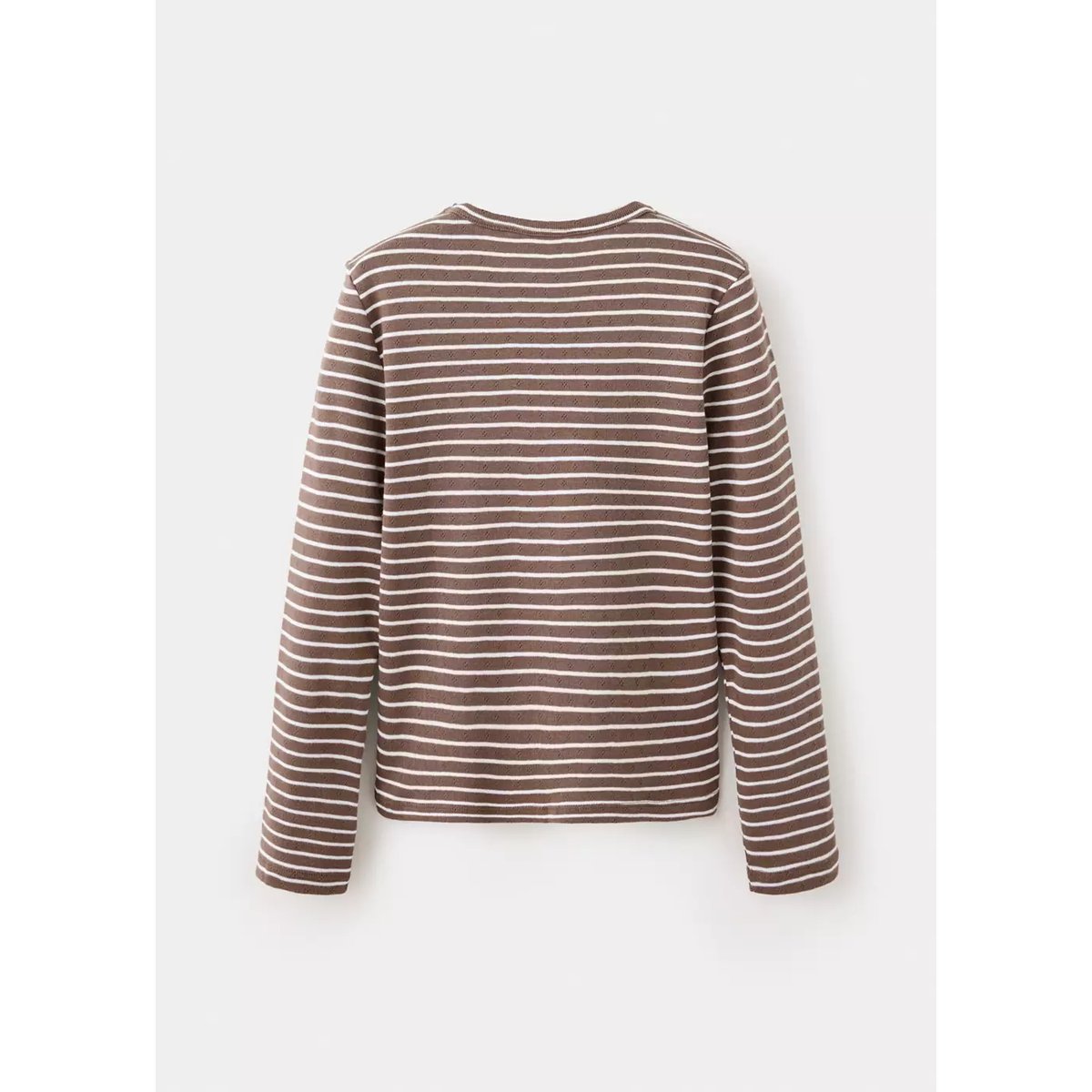 T-shirt coton à rayures marron, MANGO KIDS