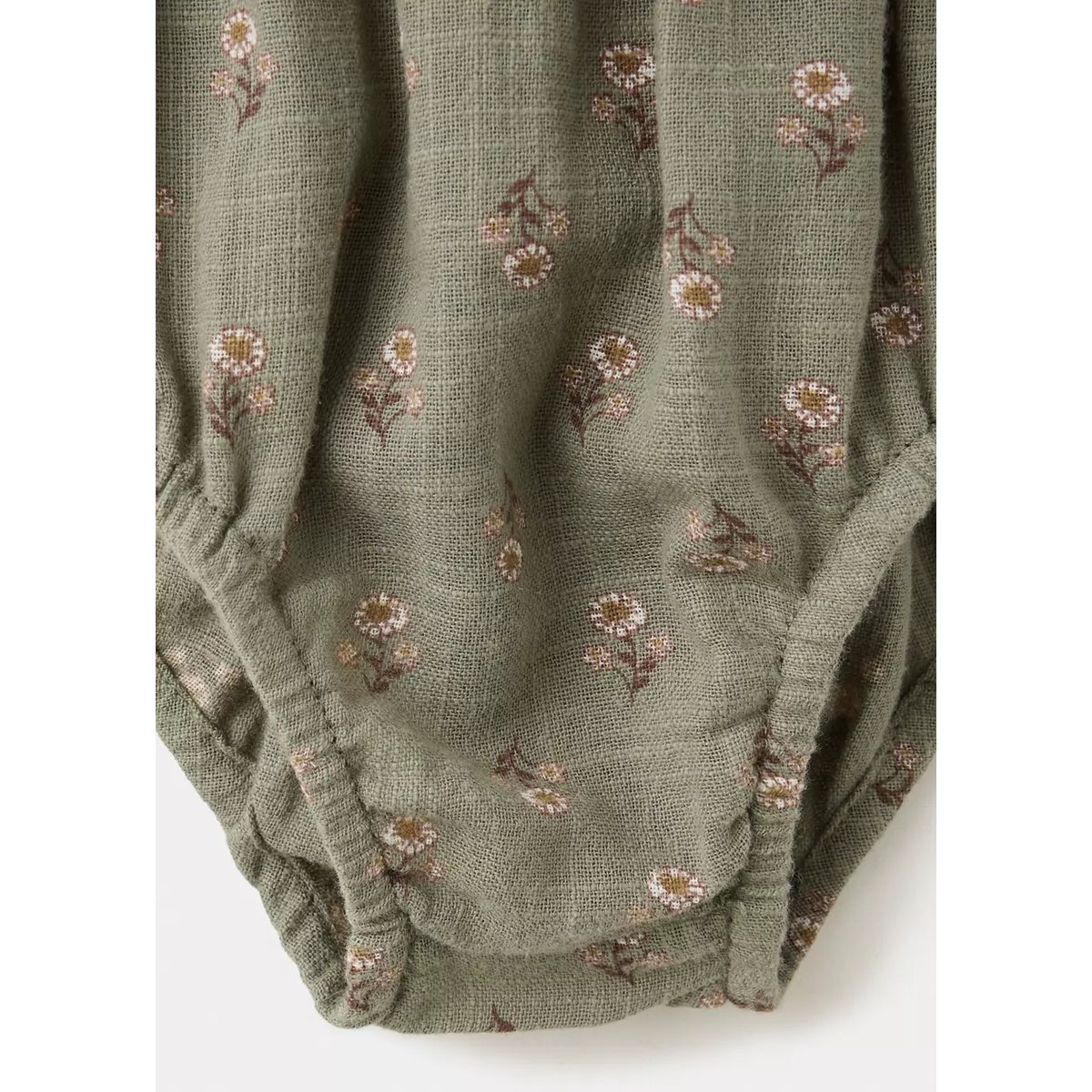 Robe et barboteuse imprimé floral vert, MANGO BABY