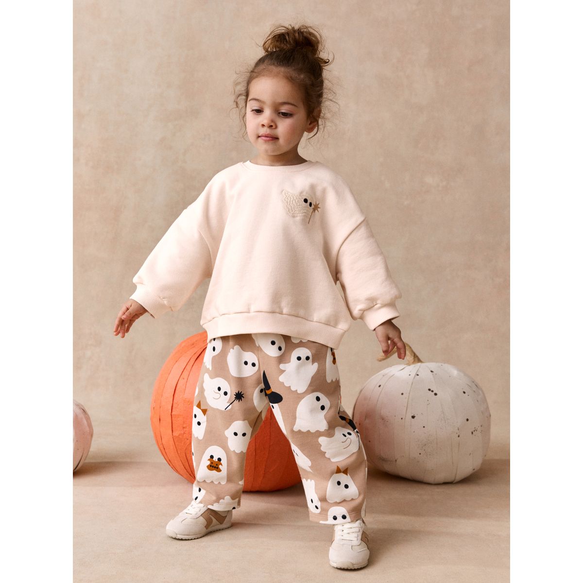 Ensemble sweat et pantalon bouffant beige ghost, NEXT