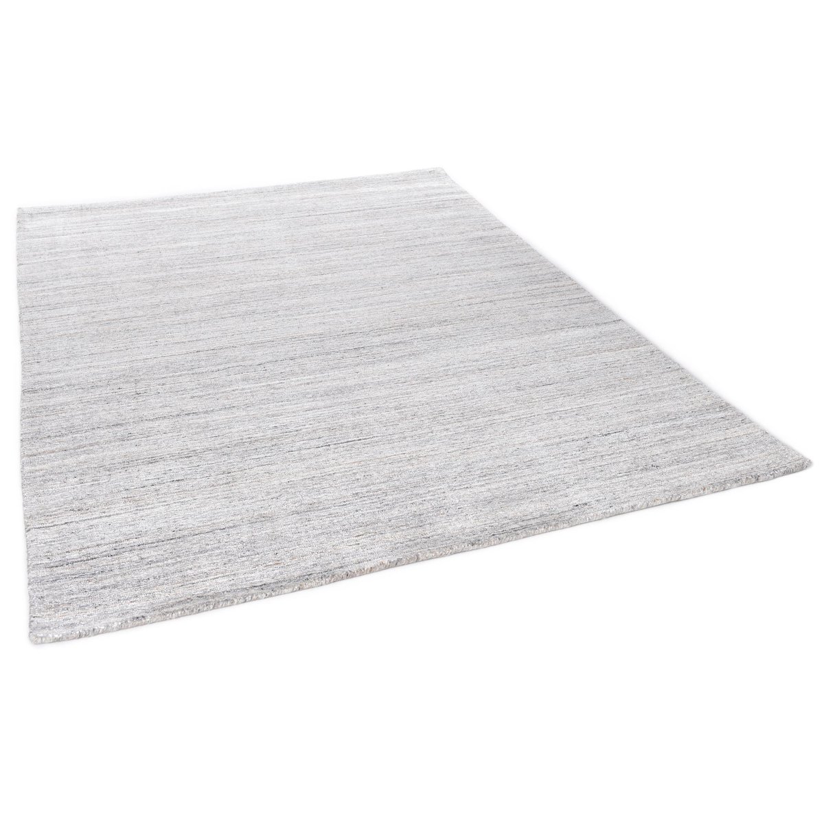 Tapis de salon UNI chiné tissé main - SAN DIEGO gris, THEKO