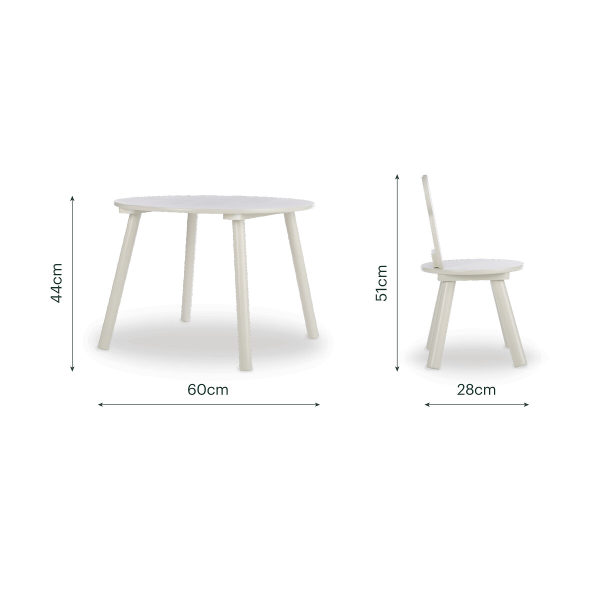 Bear Play Table & Chairs Set off-white, CUDDLECO