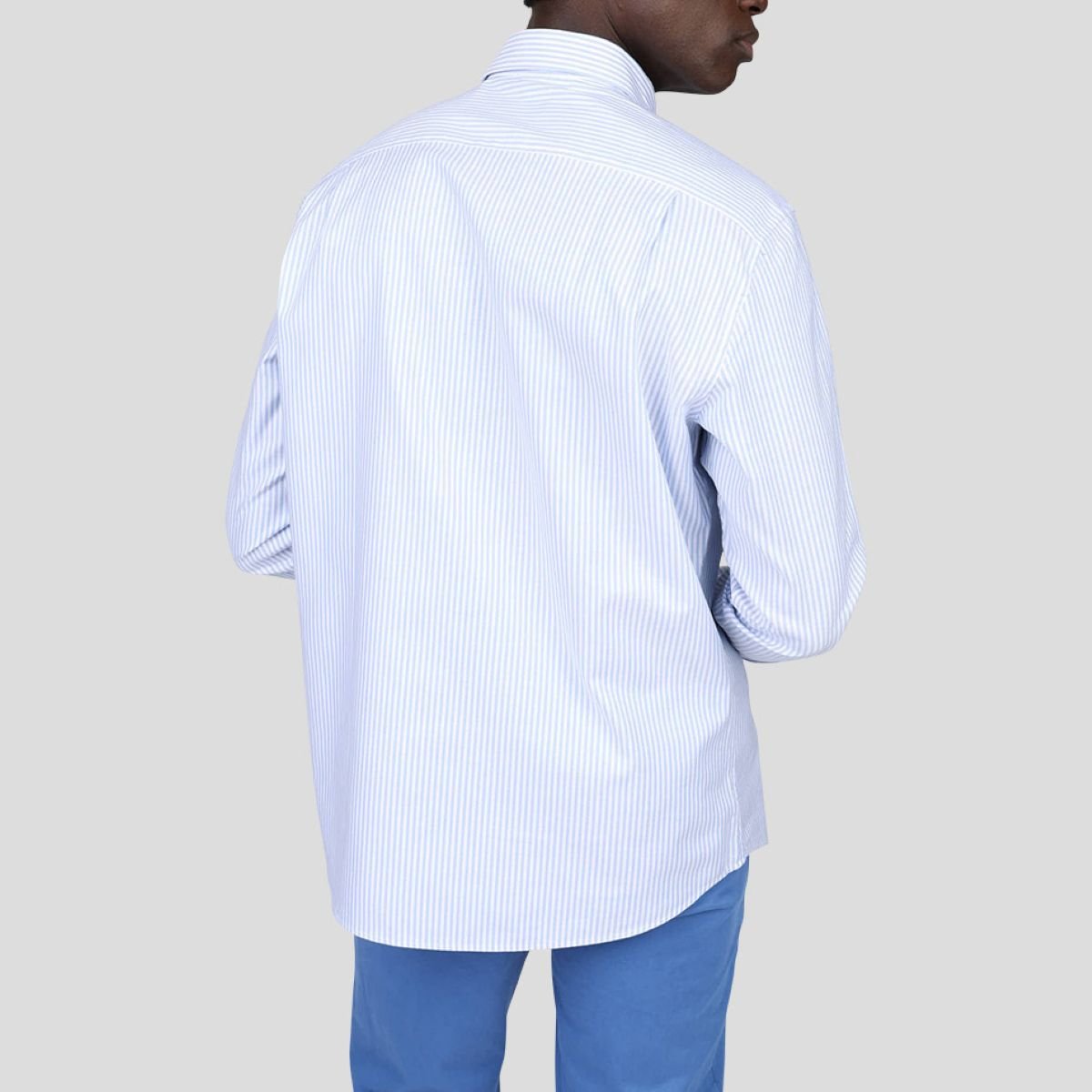 Chemise rayée bleu, MISE AU GREEN