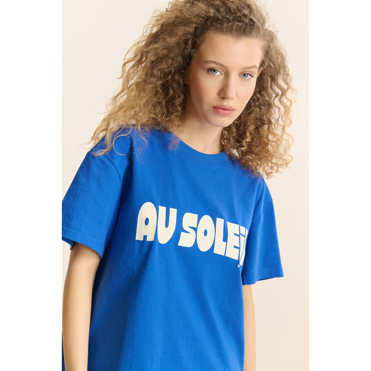 T-shirt imprimé manches courtes SOLEIL bleu, GARANCE PARIS