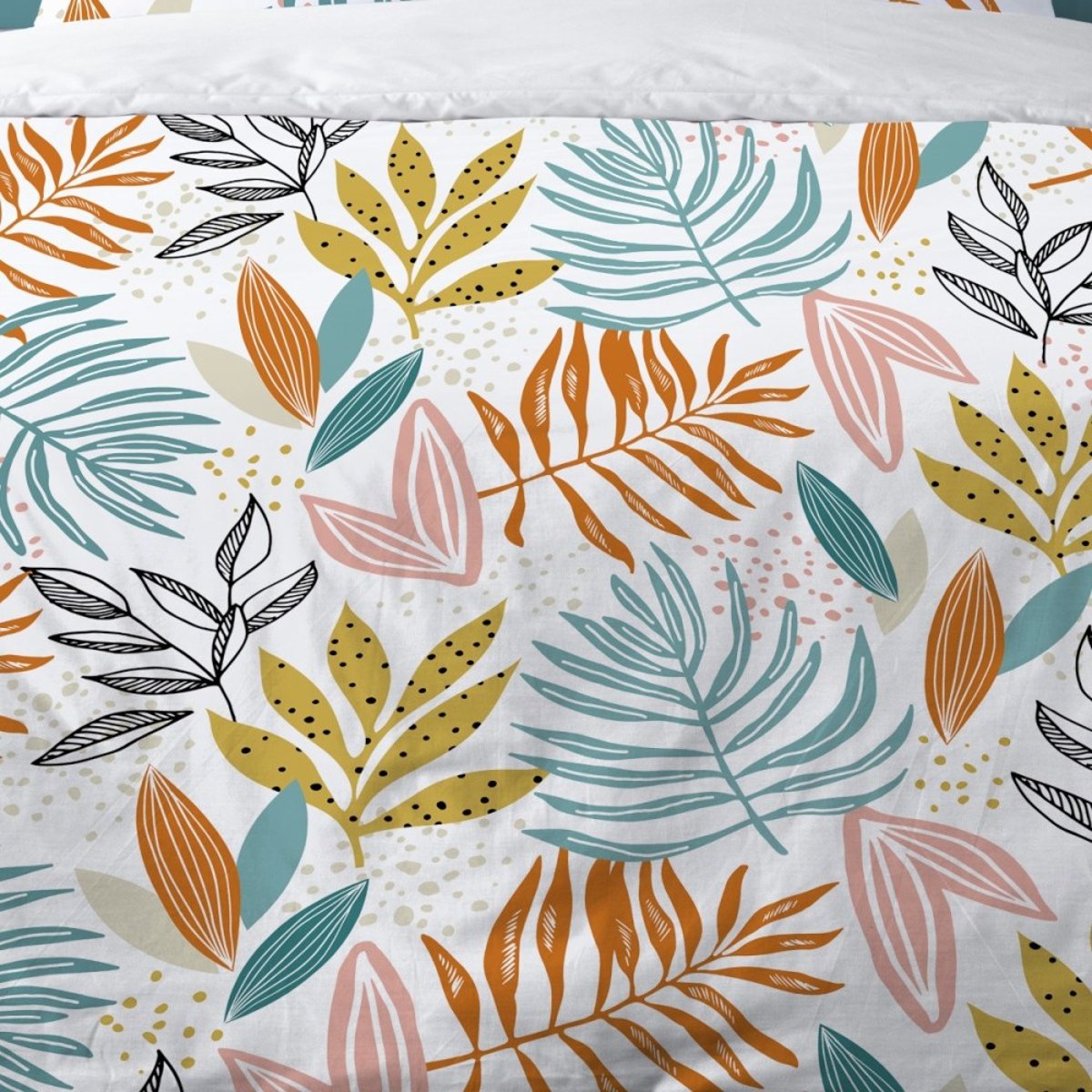 Housse De Couette 240x220 Floris + 2 Taies 100% Coton multicolore, DECORATIE