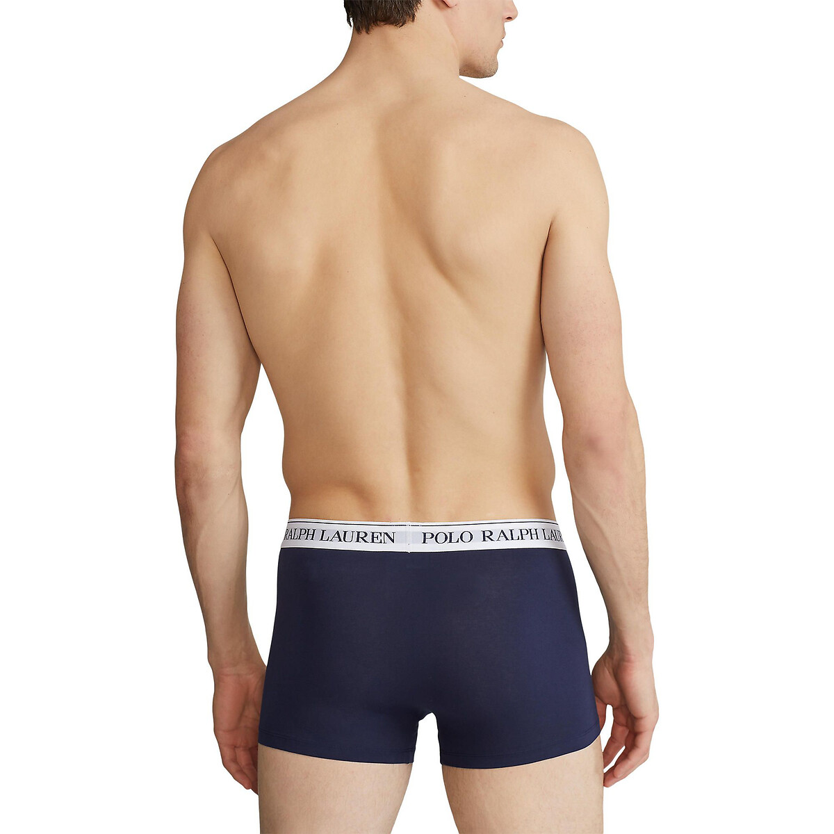 Pack of 3 Classic Cotton Stretch Boxer Briefs navy blue, POLO RALPH LAUREN