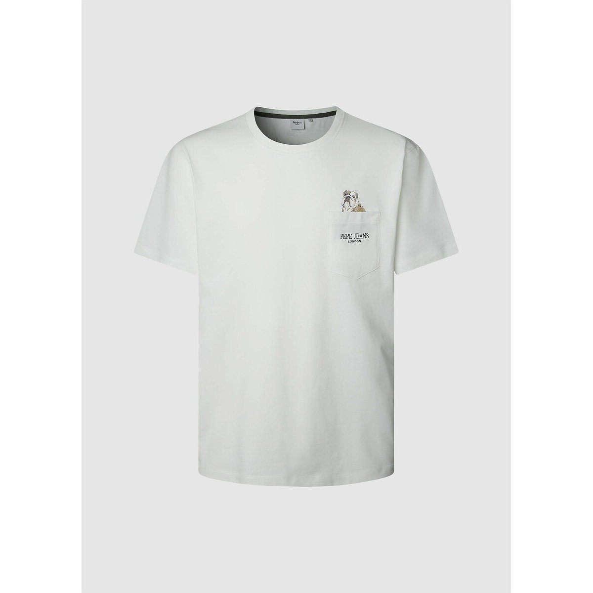 T-shirt à manches courtes Thansen blanc cassé, PEPE JEANS