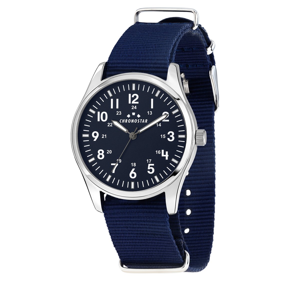 Montre PILOT blanc, mat, CHRONOSTAR