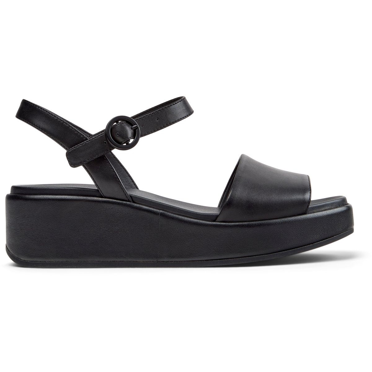 Sandales Misia cuir noir, CAMPER