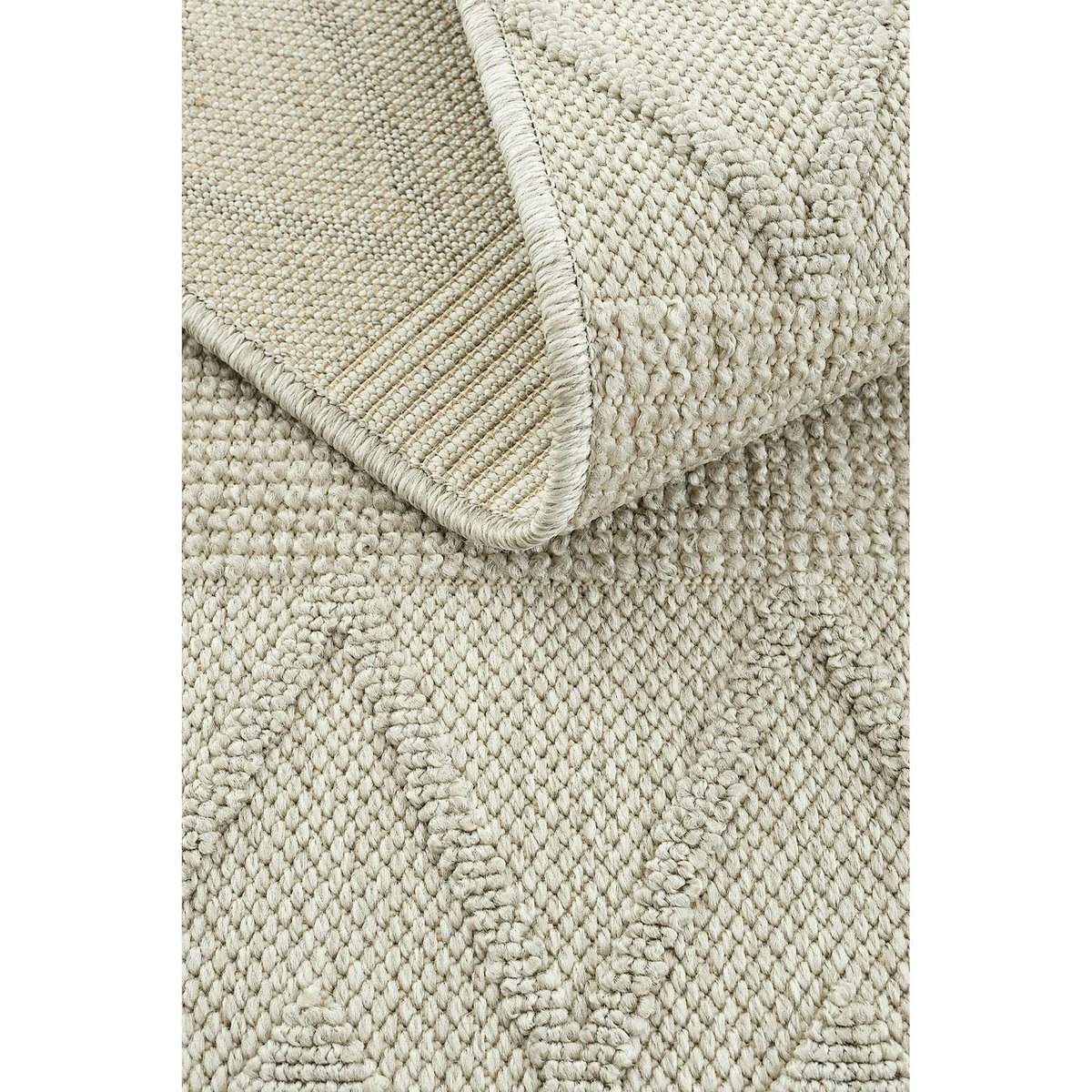 Tapis gris motifs losanges – franges, 120x180 cm ISTANBUL gris, PIER IMPORT