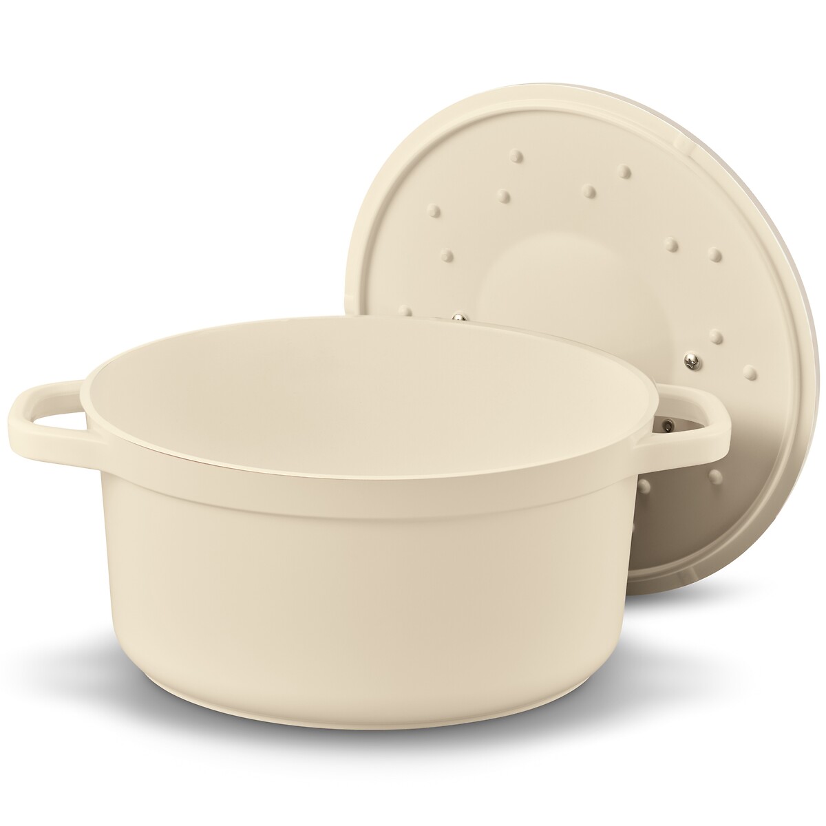 Round Feathered Casserole Dish beige, BEKA