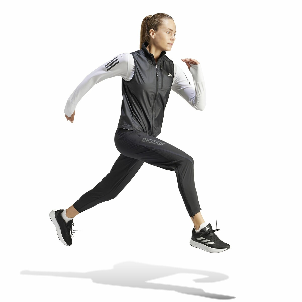 Veste sans manches de running noir, adidas Performance