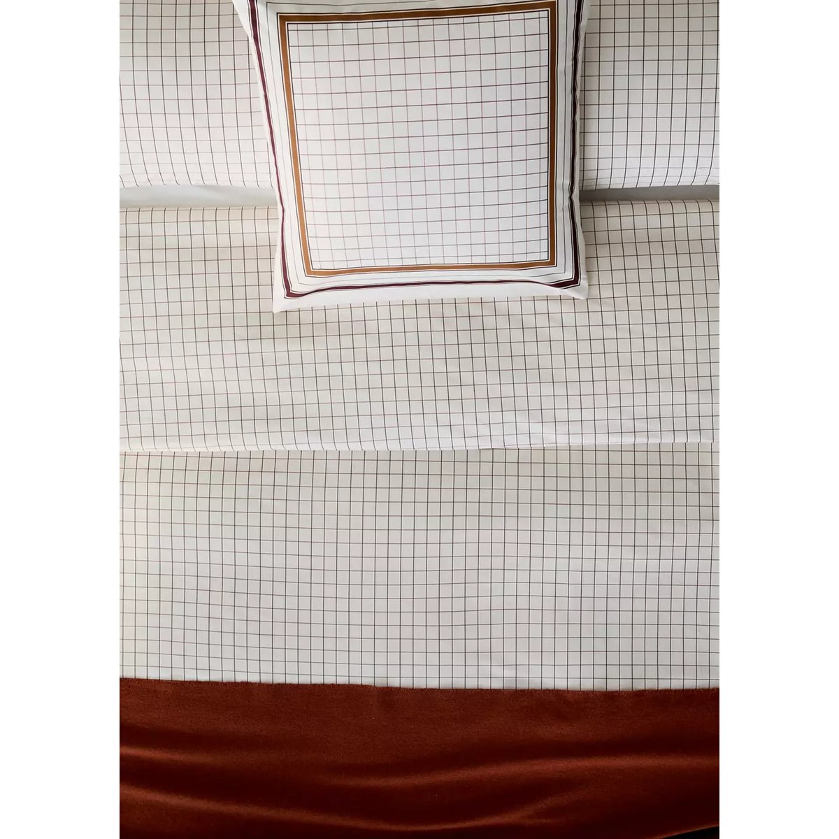 Housse de couette 100 % percale de coton Lit 135/140 cm cognac, MANGO HOME